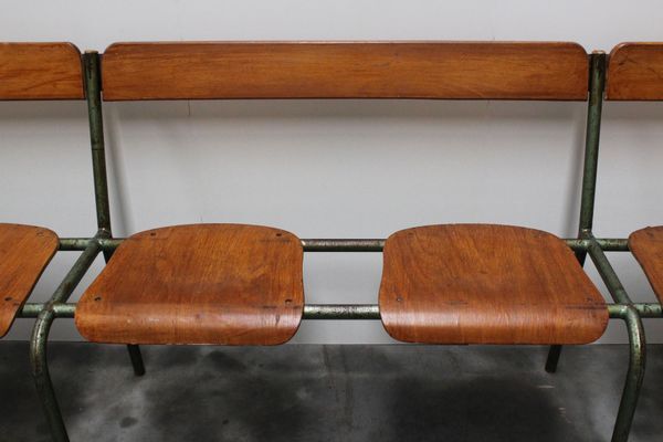 Mullca Grand Industrial Bench, France, 1950s