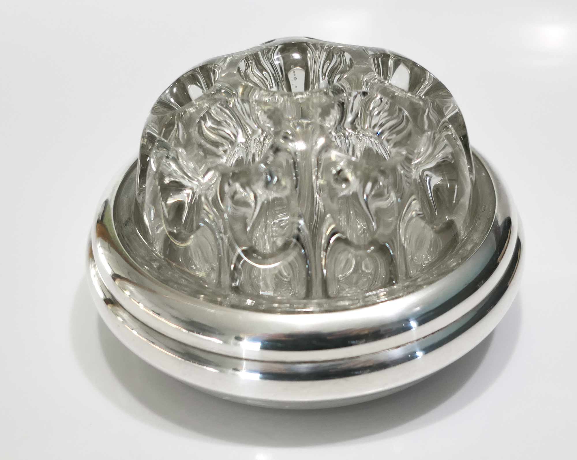 Pique flowers or wears silver metal pen Christofle Gallia