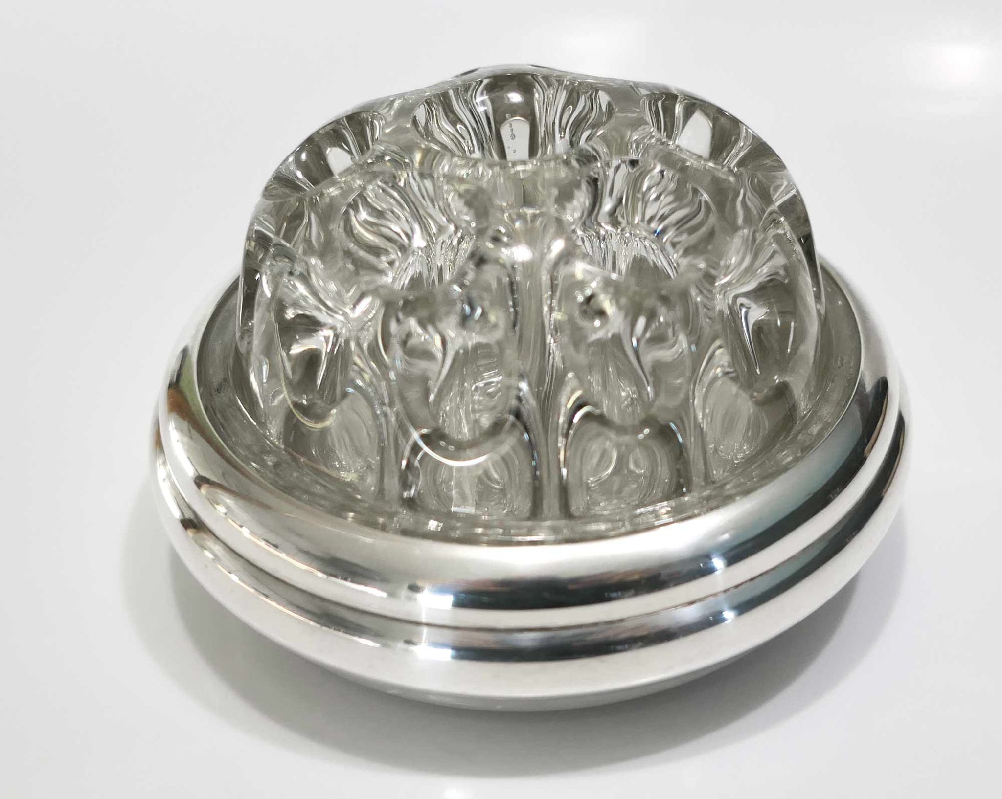 Pique flowers or wears silver metal pen Christofle Gallia