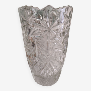 Transparent glass vase