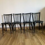 Set of 6 black Baumann N153 chairs