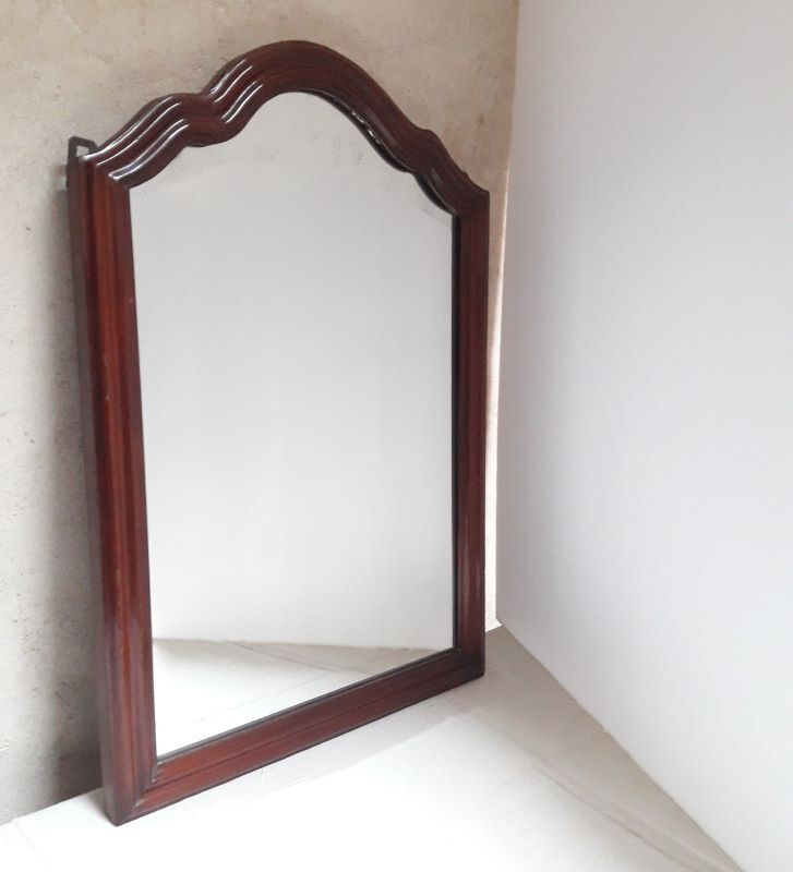 Louis Philippe mirror, mahogany, gendarme hat