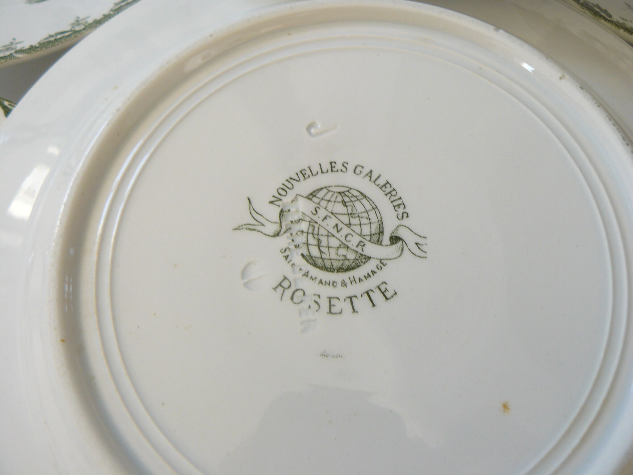 Lot of 6 soup plates "land of iron" model "rosette" st amand