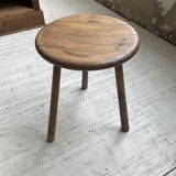 French tripod oak stool 50