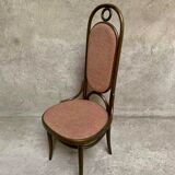 Série de 4 anciennes chaises bistrot Thonet en bois courbé