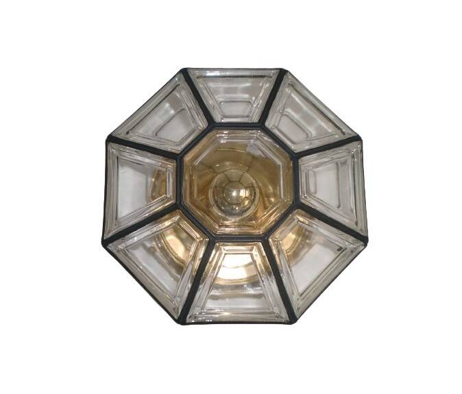 30x17cm glashütte limburg wall ceiling lamp model 2813, geometric shape