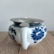 Gaiwan traditional chinese tea set in blue and white porcelain
