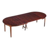 Henning Kjaernulf dining table in rosewood Soro Stole Denmark 1960