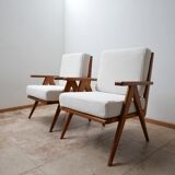Paire de fauteuils du milieu du siècle