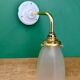 Vintage frosted glass tulip wall light