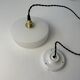 Pair of old ufo pendants in vintage opaline