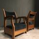 Paire de chaises longues hollandaises des années 1930