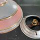 Ceiling light from the 40s/50s in gold and pink Art Deco.