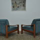 Ensemble salon en teck scandinave, années 1970, ensemble de 3