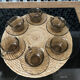 6 smoked glass coffee cups Arcoroc