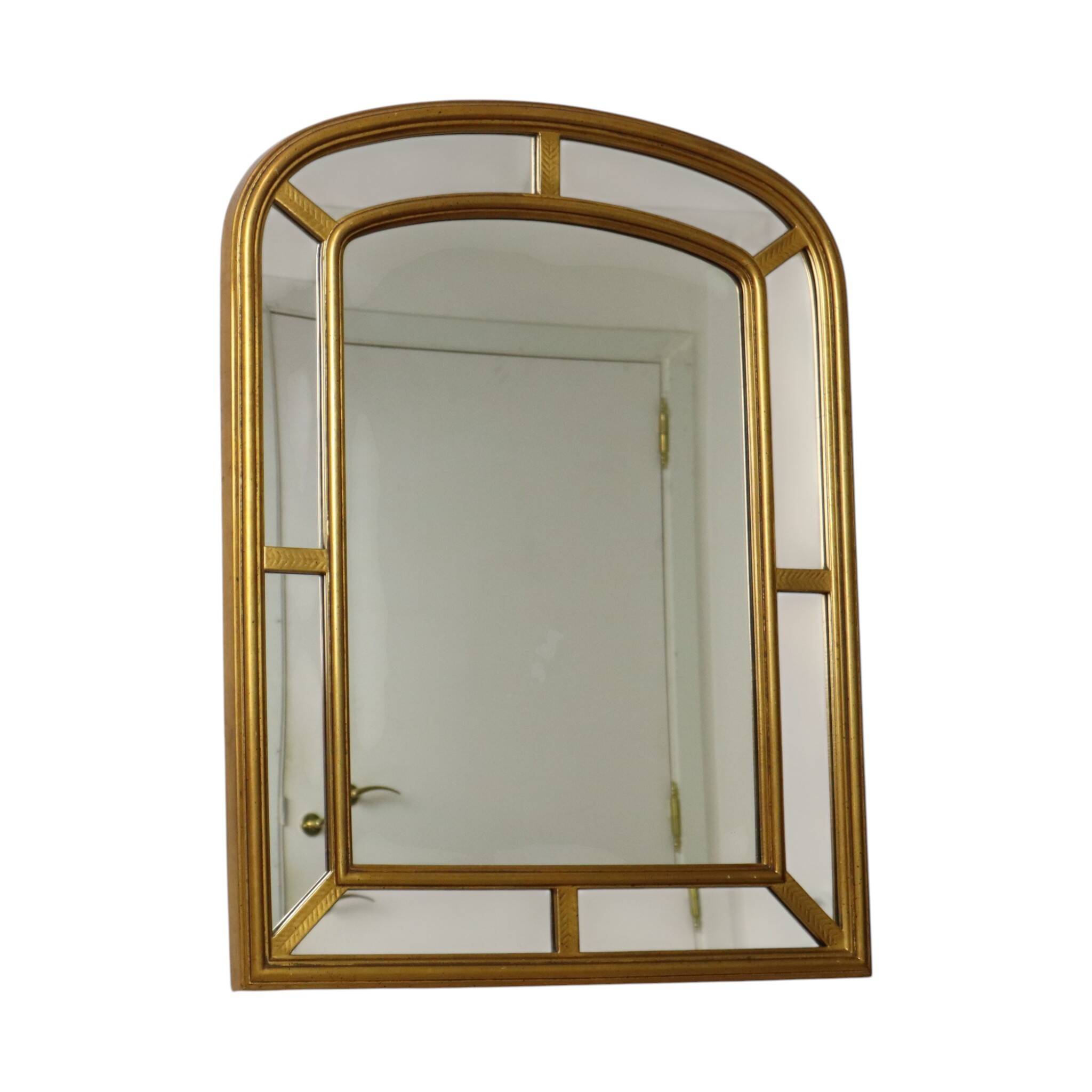 Hollywood Regency Gold Arch Mirror by Deknudt, 80cm
