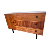 TV/ hifi cabinet in a row vintage modernist French 1960 LEGRAND DESIGN