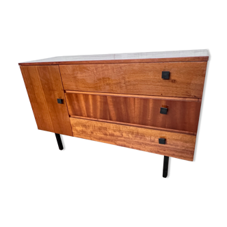TV/ hifi cabinet in a row vintage modernist French 1960 LEGRAND DESIGN