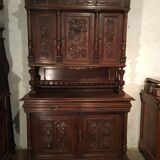 Henri II 2-part oak sideboard from the 19th century