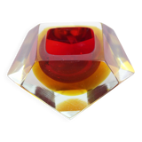 Cendrier diamant en verre de Murano par Seguso