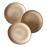 Assiette en grès à spirale