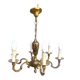Superb 6-light chandelier in gilded bronze in Louis XVI style, in working condition.