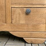 9-drawer art deco sideboard in solid raw oak