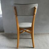 60s bistro chair, in wood and imitation leather