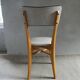 60s bistro chair, in wood and imitation leather