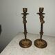 Pair of adjustable gilt bronze candlesticks