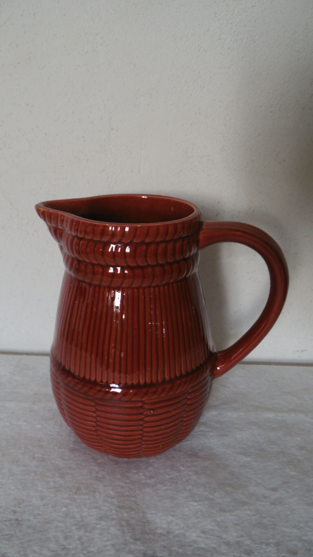 St Clement's pitcher burgundy