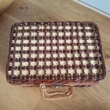 Wicker rattan suitcase