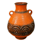 Important glazed ceramic vase, baluster-shaped with a generous body.