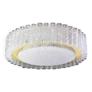 1 of 2 Stunning Murano Glass Tubes Ceiling Light by Doria, Germany, 1960s