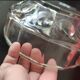 Glass salad bowl + lid