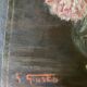 Huile sur bois bouquet