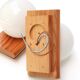 Pair of wood sconces and opaque white glass, 70s