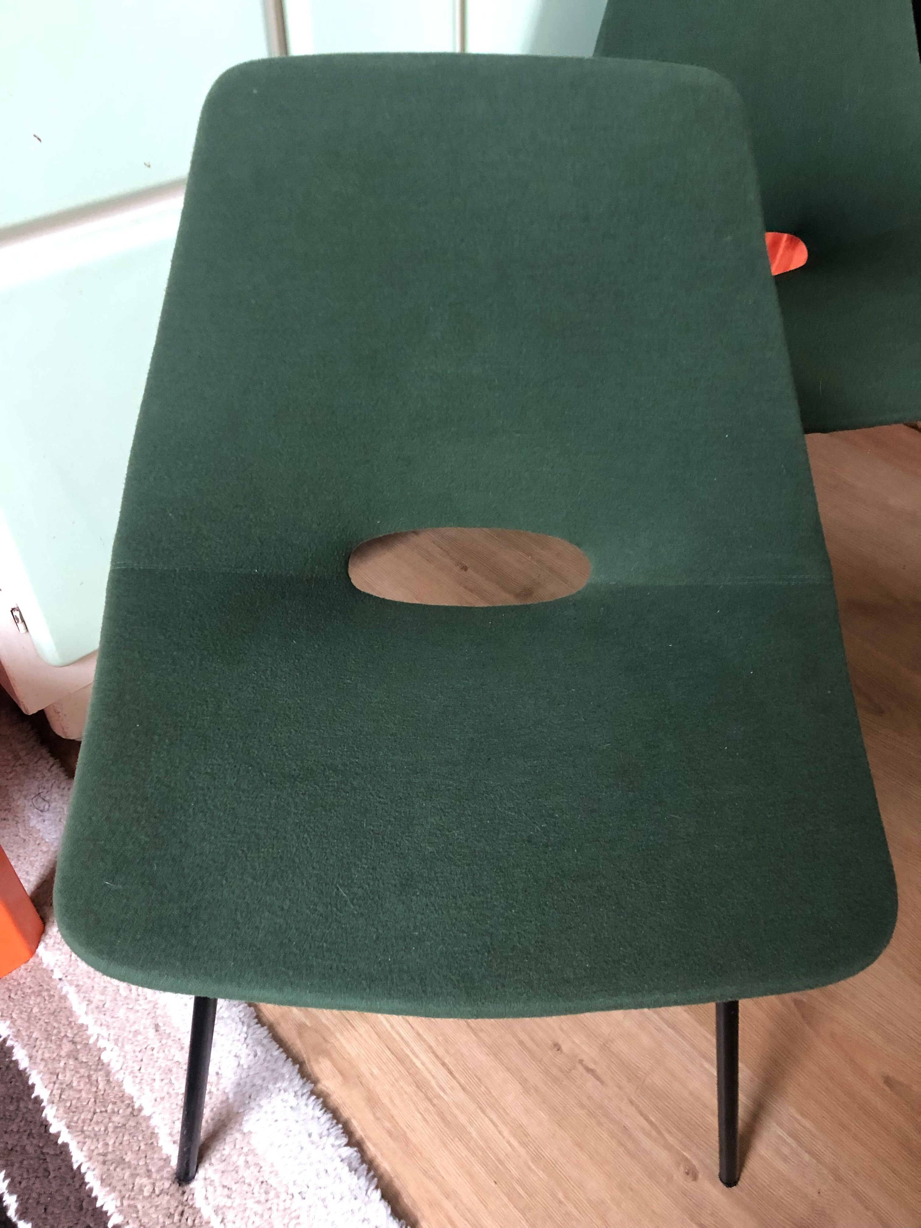 Pair of tonneau chairs by Guariche Pierre for Steiner. 50
