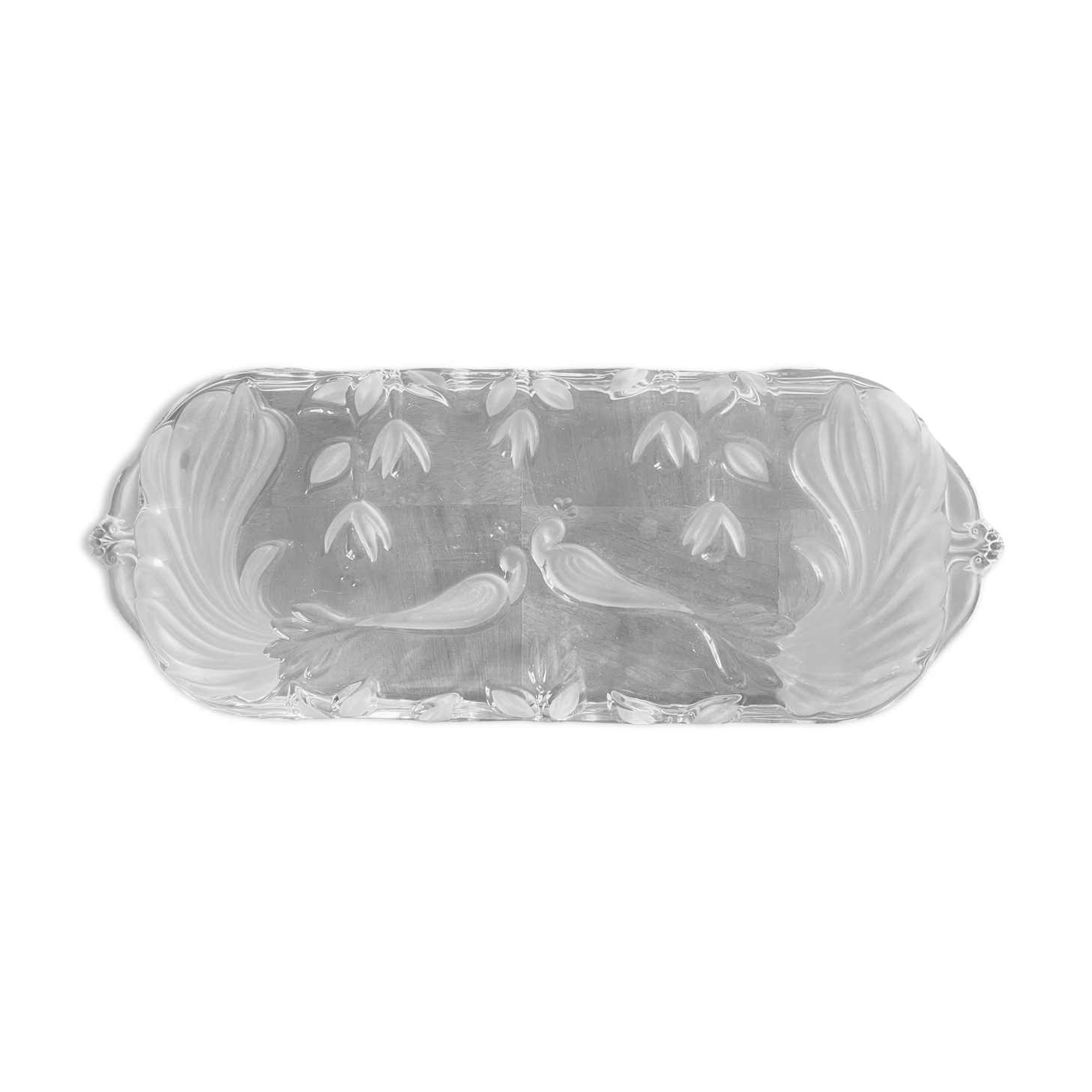 Antique glass cake dish