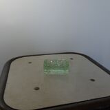 Art deco green glass saleron