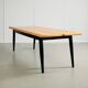 Long Canadian Pine Table with Black Legs