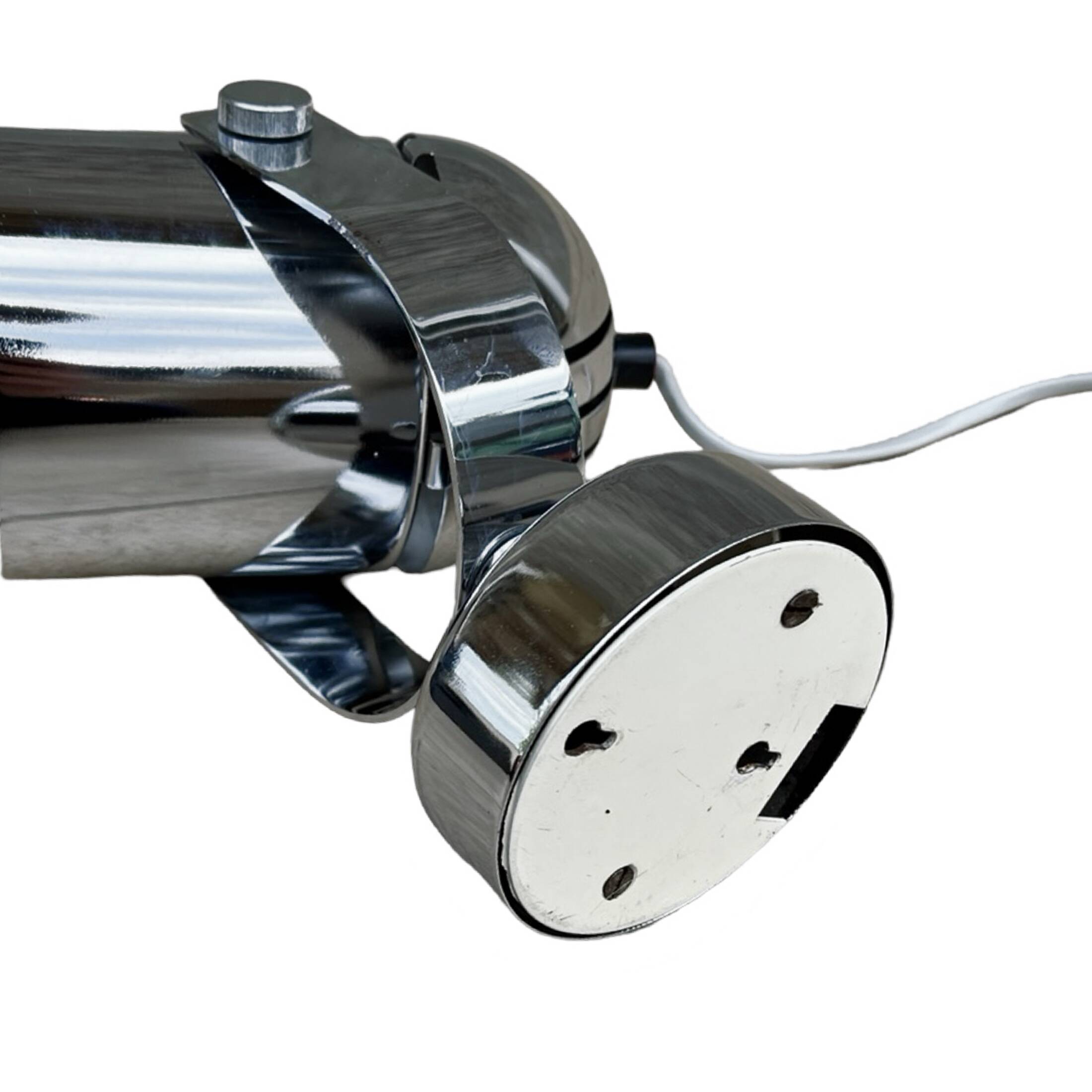 Space age chrome wall lamp, designed by S. Indra, Czechoslovakia, 1970s.