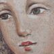 Allegory large painted tempera panel on decorative canvas 170x80 cm