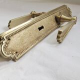 Pair of Louis XVI style beaded bronze door handles