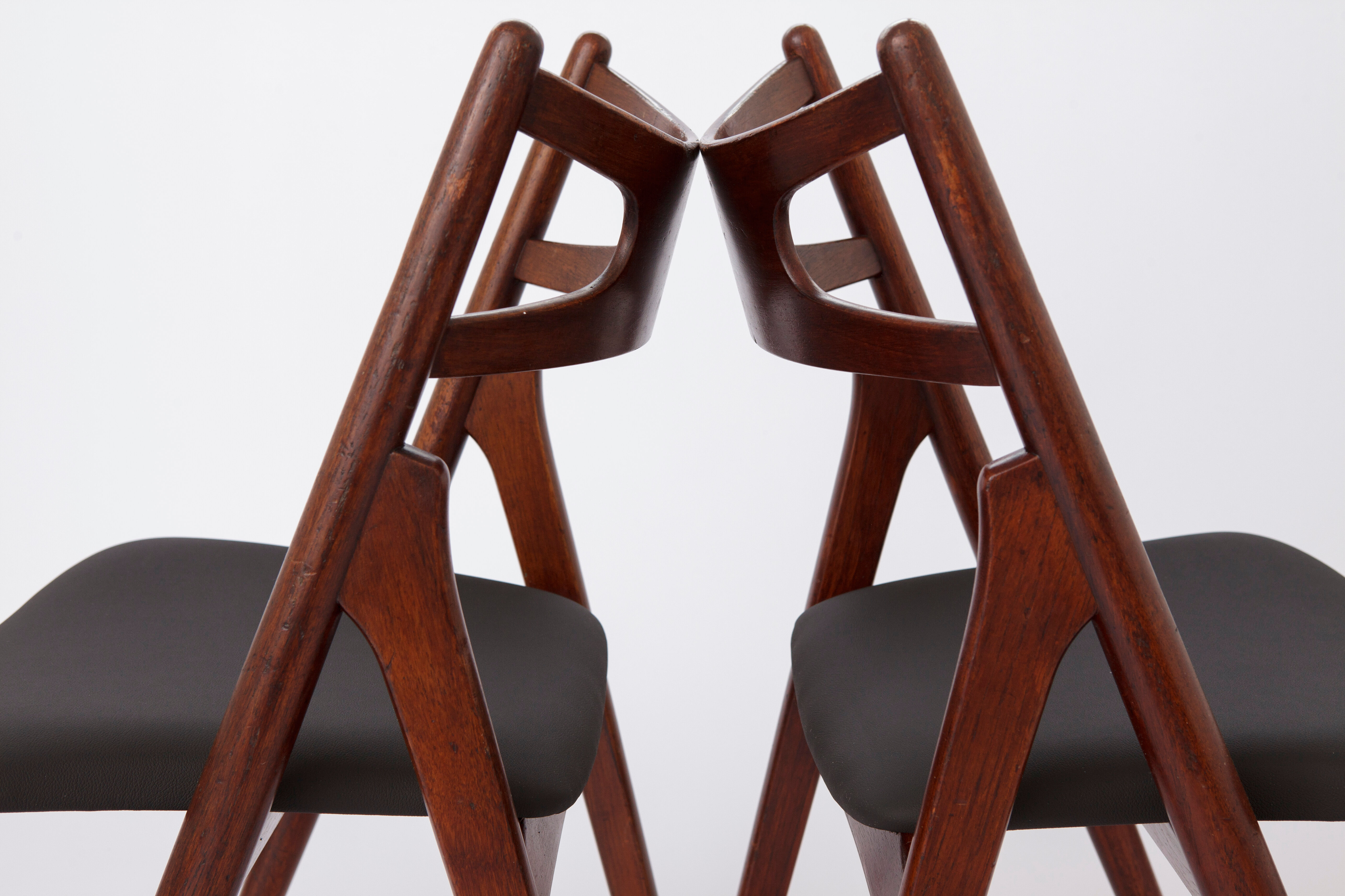 Pair Hans Wegner chairs CH29 Danish 1950s Vintage