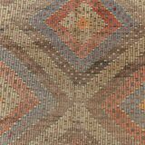 7x10 Kilim Grey Tons Living Room Wool Kilim Rug, 202x315Cm