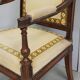 Walnut armchair, Louis XVI style, early nineteenth