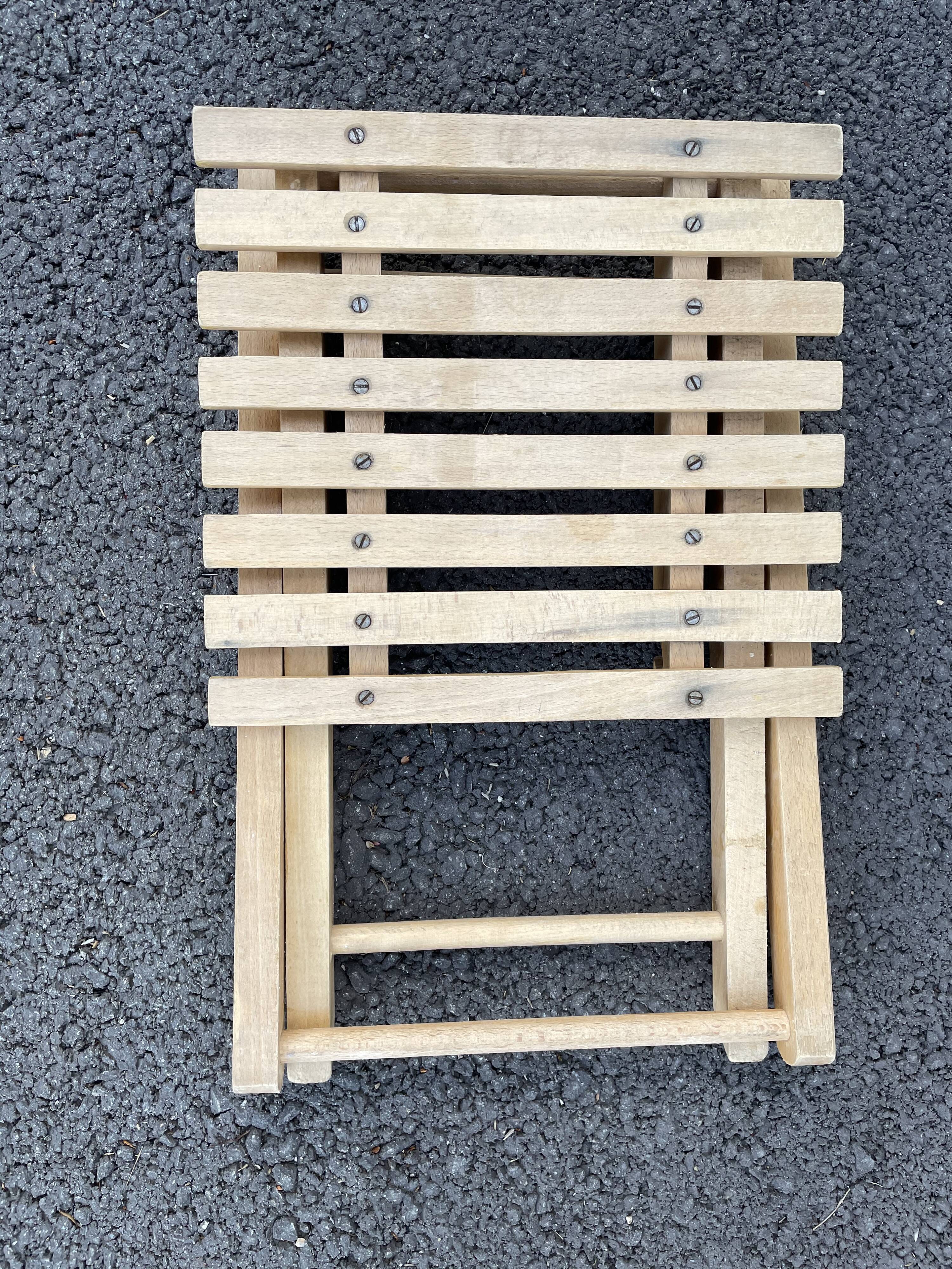 Vintage wooden folding stool