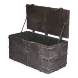 Old wooden chest with fittings, corsair chest, storage chest
