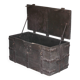 Old wooden chest with fittings, corsair chest, storage chest